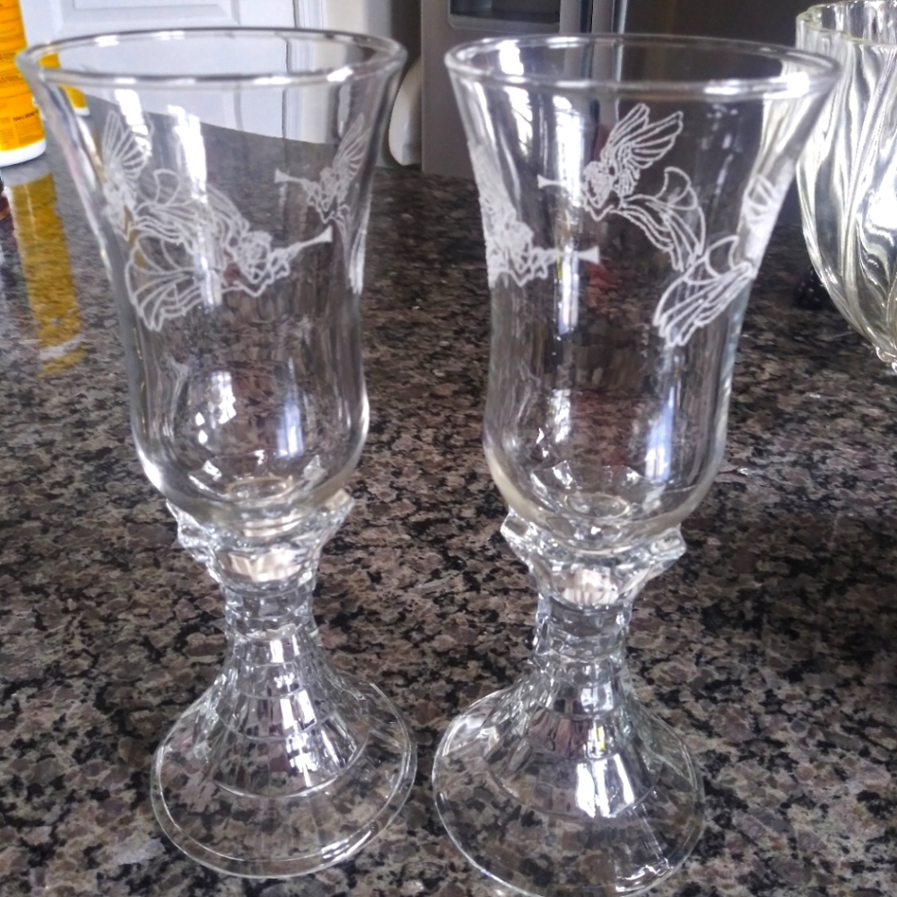 Angel candle holders